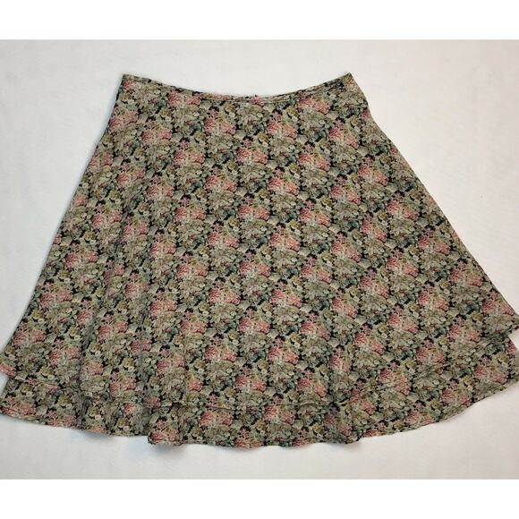 Exact Change Skirt Women Size 5 Floral Flare A-Line Layered Casual Made in USA - Picture 1 of 12